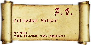 Pilischer Valter névjegykártya